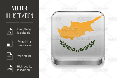 Metal icon of Cyprus