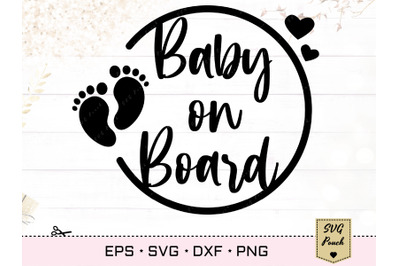 Baby on board sign SVG