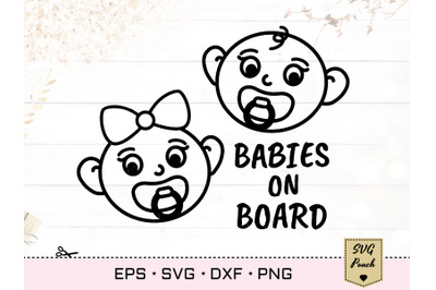 Babies on board SVG
