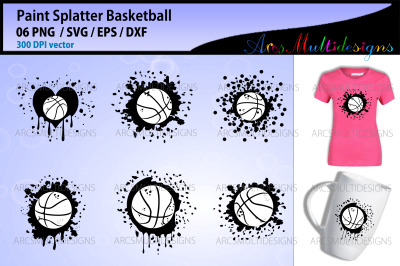 Paint splatter basketball bundle