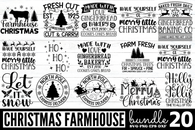 Christmas Farmhouse SVG Bundle&2C; Christmas Farmhouse Bundle