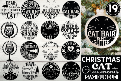 Cat Christmas Ornament SVG Bundle