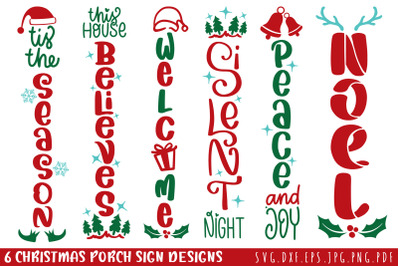 Christmas Porch Sign SVG Bundle