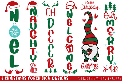 Christmas Porch Sign SVG Bundle