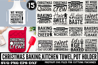 Christmas Baking SVG Bundle&2C; Pot Holder Svg Bundle