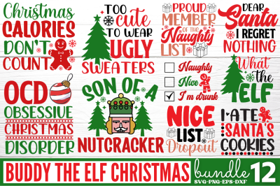 Buddy the ELF Christmas SVG Bundle