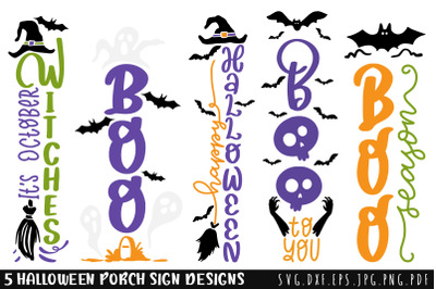 Halloween Porch Sign SVG Bundle