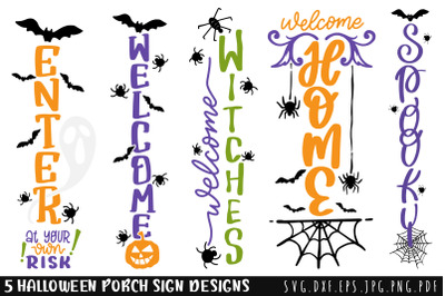 Halloween Porch Sign SVG Bundle