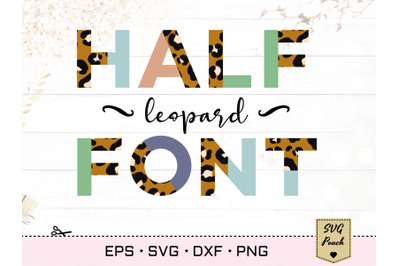 Half Leopard colorful letters svg