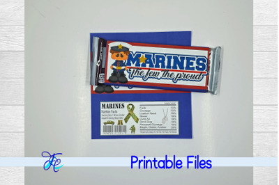 Marines Boy Candy Bar Wrapper