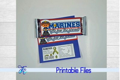 Marines Girl Candy Bar Wrapper