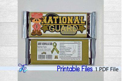 National Guard Girl Candy Bar Wrapper