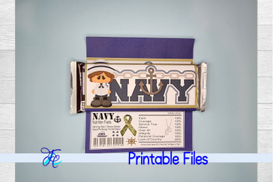 Navy Girl Candy Bar Wrapper