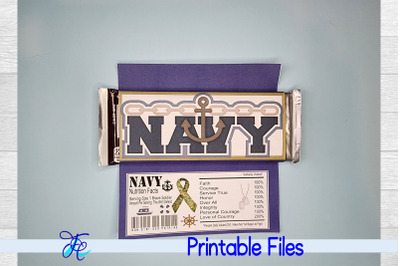 Navy Candy Bar Wrapper