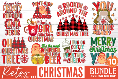 Retro Christmas SVG Bundle