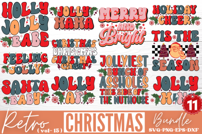 Retro Christmas SVG Bundle