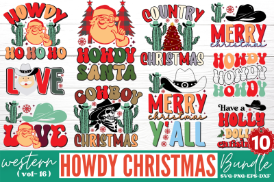 Western howdy Christmas SVG Bundle