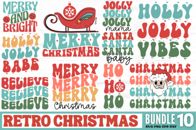 Retro Christmas SVG Bundle