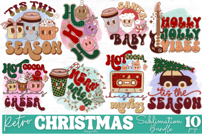 Retro Christmas Sublimation Bundle