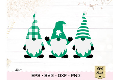 St Patrick&#039;s Lucky Gnomes SVG
