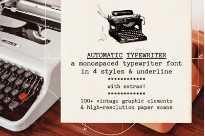Automatic Typewriter Font and Extras