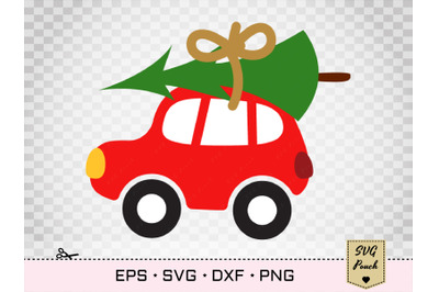 Car with tree svg