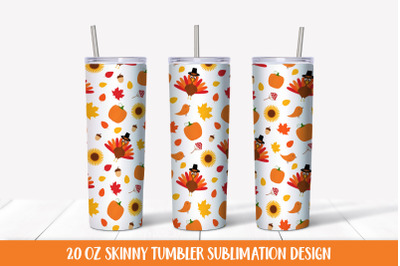 Thanksgiving Tumbler Wrap Sublimation. Fall Tumbler Design