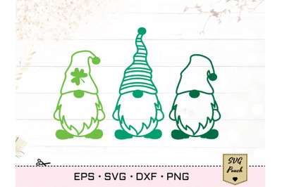 St Patrick&#039;s outline gnomes SVG