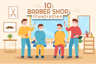 10 Barber Shop Illustration