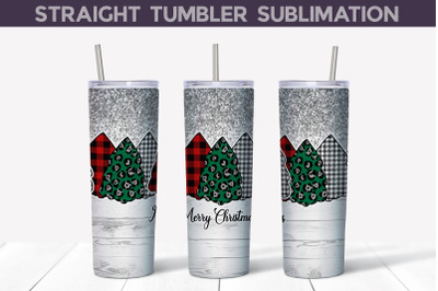 Christmas Tree Tumbler Wrap | Skinny Tumbler Design