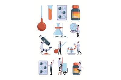 Pharmacy. Healthcare symbols drugs store medical sellers chemical tube