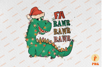 Cute Christmas Dinosaur Fa Rawr Rawr