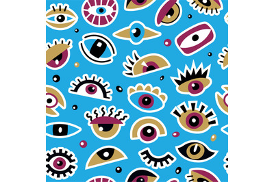 Eyes pattern. Colorful optical symbols eyes focused lens recent vector