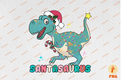 Santasaurus Christmas For Dinosaur Lover