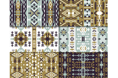 Tribal pattern. Mexico or african aztec traditional maya symbols trian