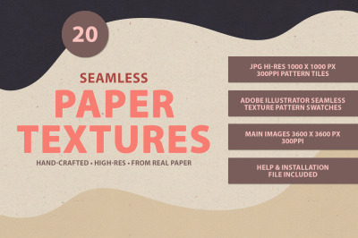 20 Seamless Paper Textures