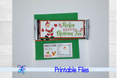 Rocking Around the Christmas Tree Candy Bar Wrapper