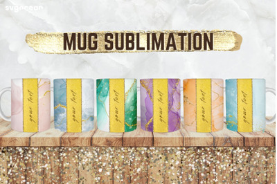 Marble Glitter Mug Sublimation | PNG Bundle | Mug Wrap