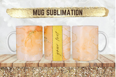 Gold Glitter Mug Sublimation | PNG Bundle | Mug Wrap