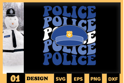 Groovy Police Retro Police Hat