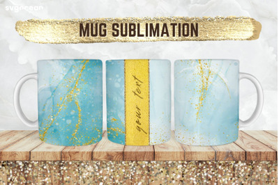 Blue Marble Mug Sublimation | PNG Bundle | Mug Wrap