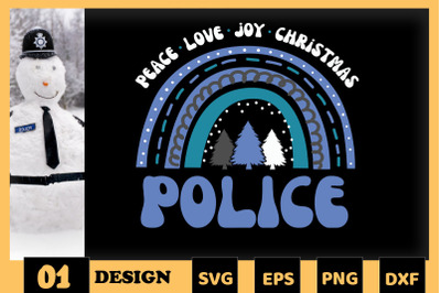 Police Christmas Rainbow Christmas Lighs