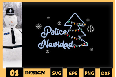 Police Navidad Holiday Feliz Navidad