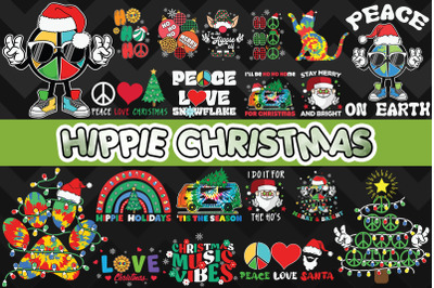 HIPPIE Christmas Bundle SVG 20 designs