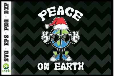 Peace On Earth Cool Hippie Christmas