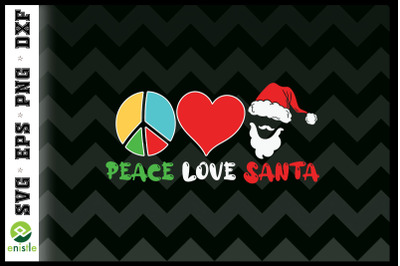 Peace Love Santa Funny Christmas
