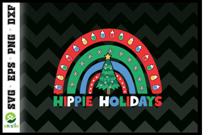 Have A Hippie Holidays Rainbow Christmas