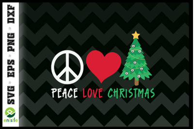 Peace Love Christmas Hippie