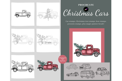 Procreate Christmas Cars Toolkit Set - 20 X Brushes