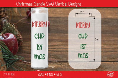 Merry Christmas candles| Christmas candle SVG| Dollar tree Christmas c